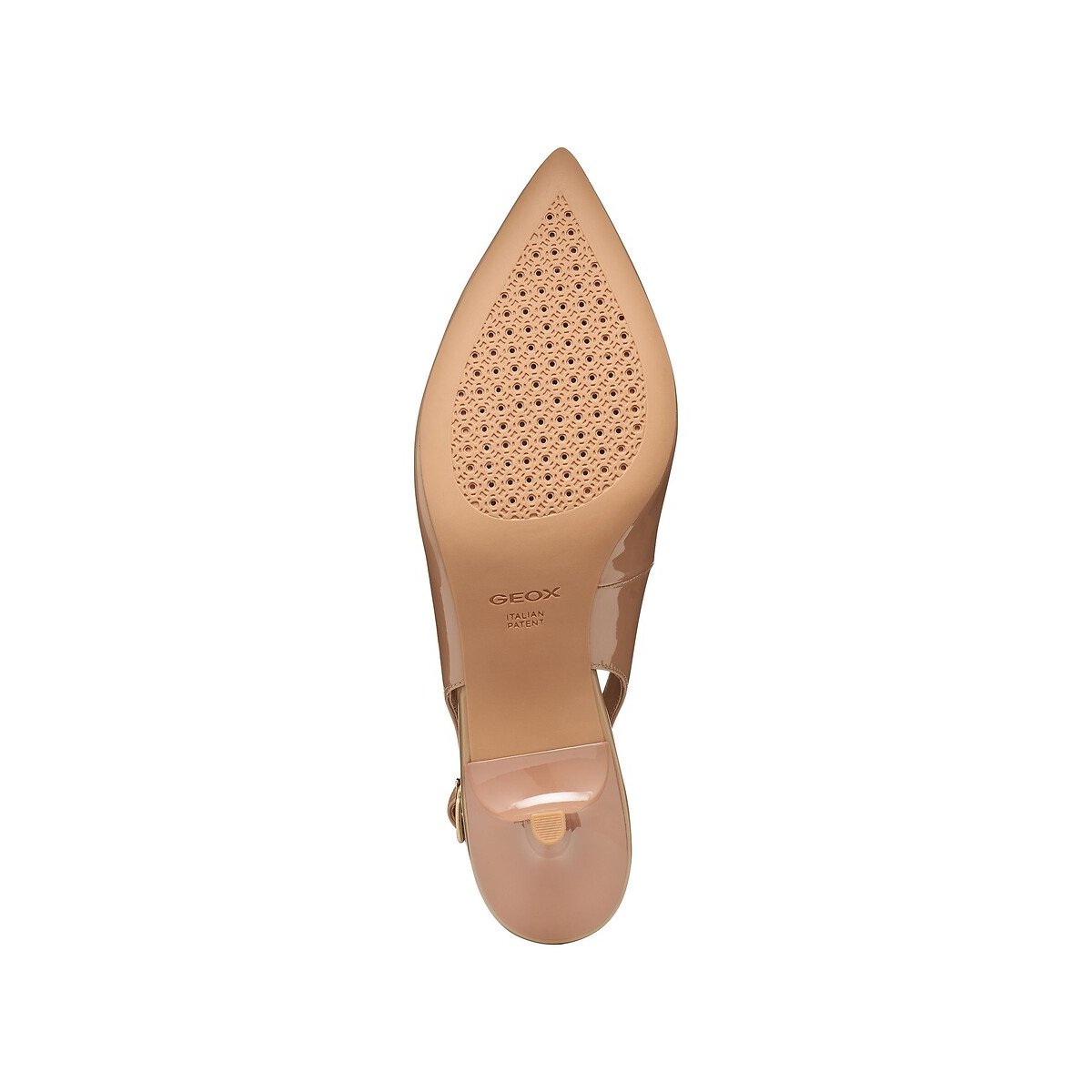 Escarpins slingback en cuir Kleopy camel, GEOX