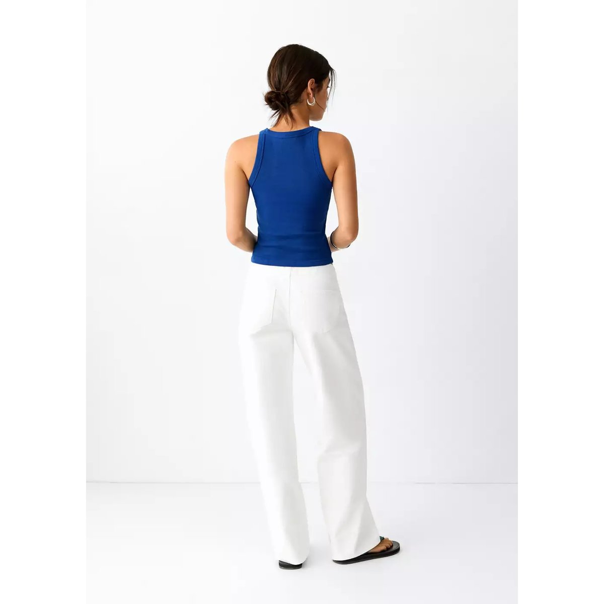 Jean low waist nœud blanc cassé, MANGO TEEN