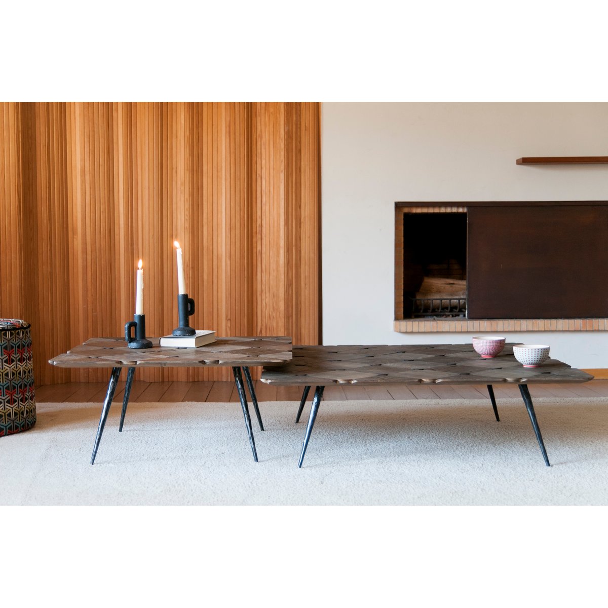 Table basse en orme LINCOLN bois foncé, PRODUIT INTERIEUR BRUT