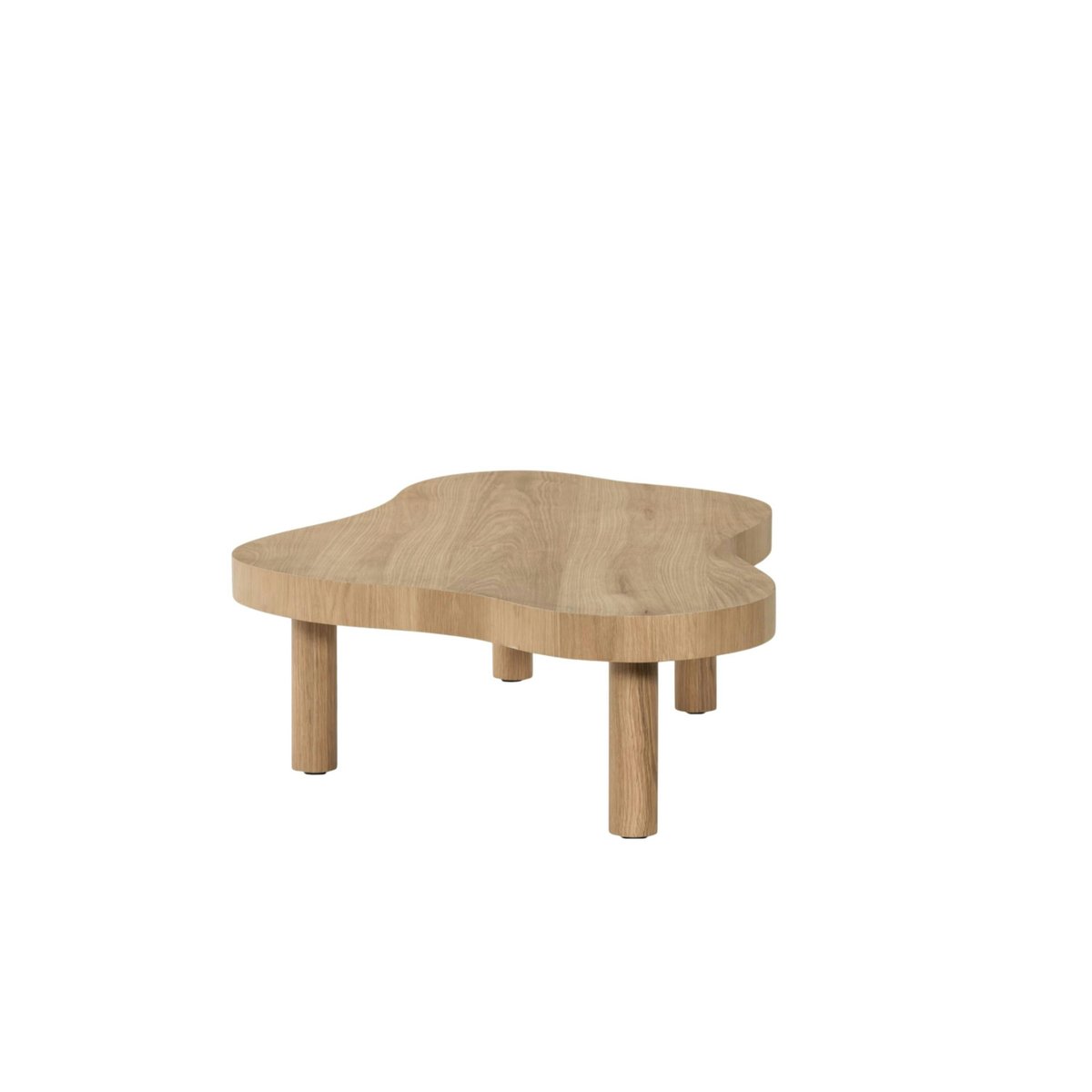 Table basse en chêne forme organique LOREN bois clair, PIER IMPORT