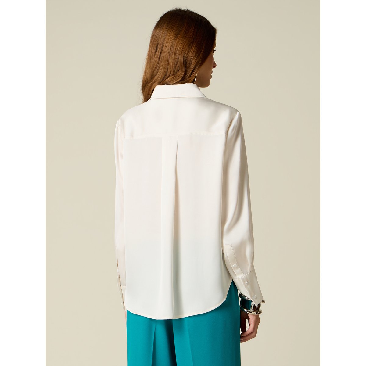 Chemise avec col bijou blanc, OLTRE