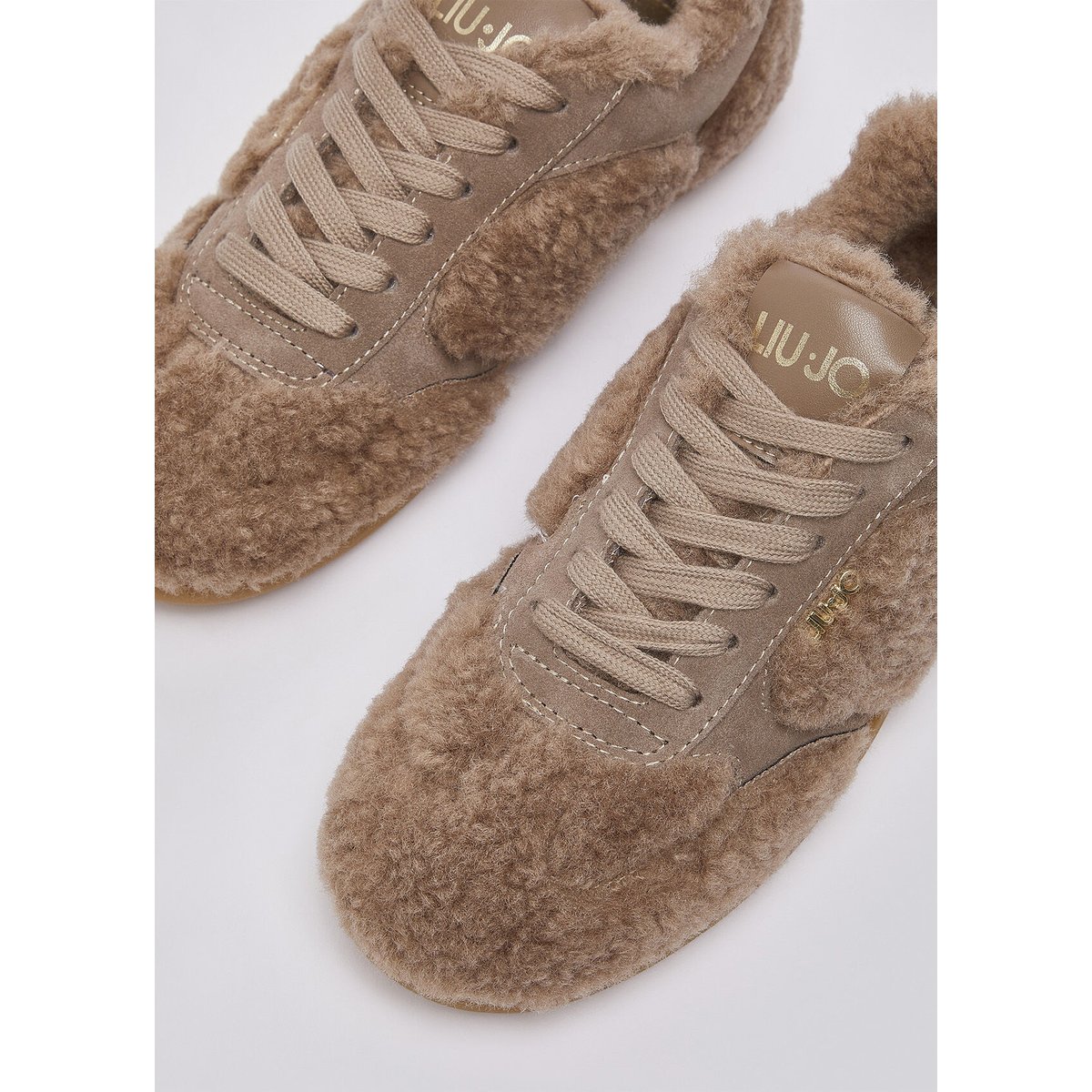 Sneakers en tissu teddy havane, LIU JO