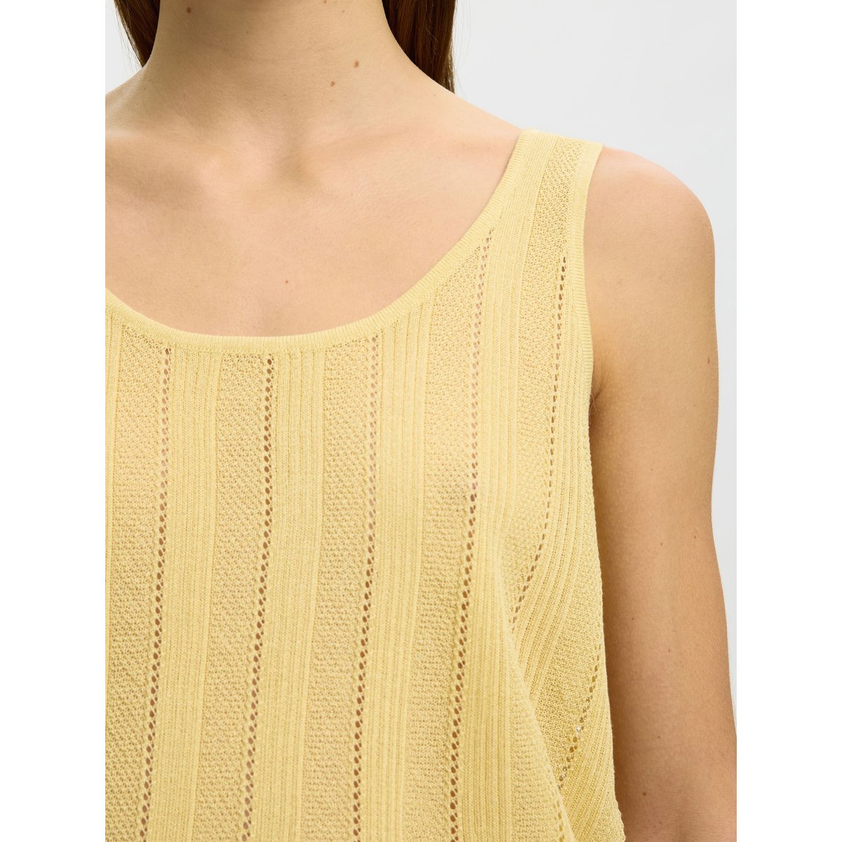 Top En Maille jaune - italian straw, SELECTED