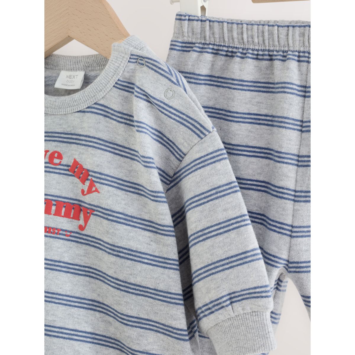 Ensemble sweat et pantalon de jogging bébé gris/bleu, NEXT