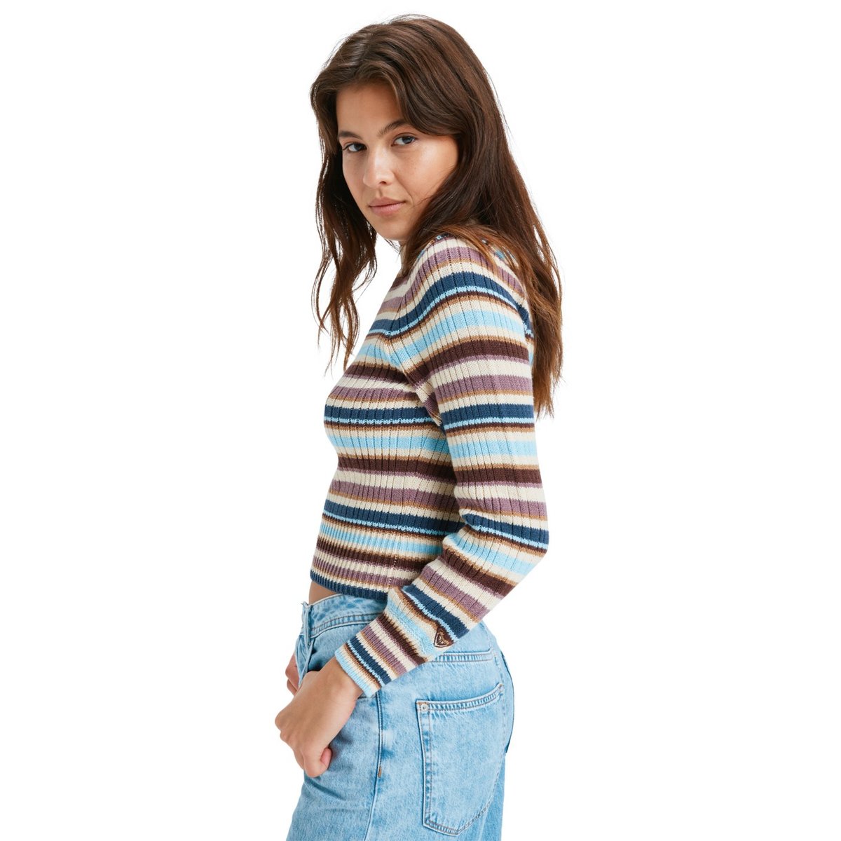 Pull court à manches longues PLAYA MORNING. bleu sky blue, ROXY