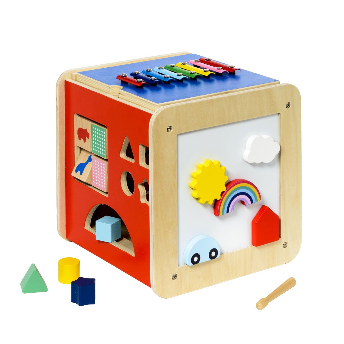 Cube géant multi activités en bois blanc, OXYBUL 
