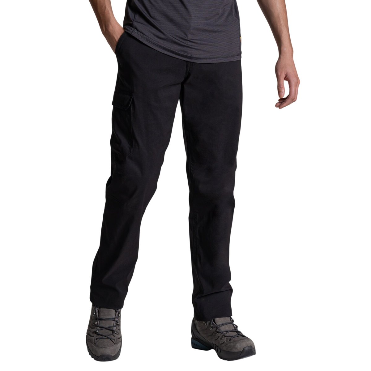 Pantalon uni à taille mi-haute BRISK PRO noir, CRAGHOPPERS