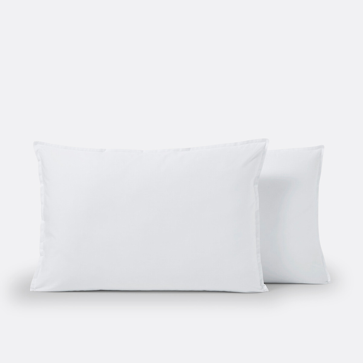 Funda de almohada lisa de percal de algodón orgánico 200 hilos, Scenario blanco, LA REDOUTE INTERIEURS