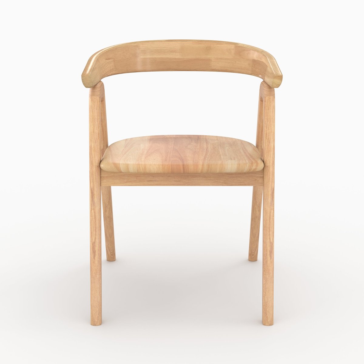 Chaise en bois d'hévéa - HAWA marron clair, MAISON PAVANE