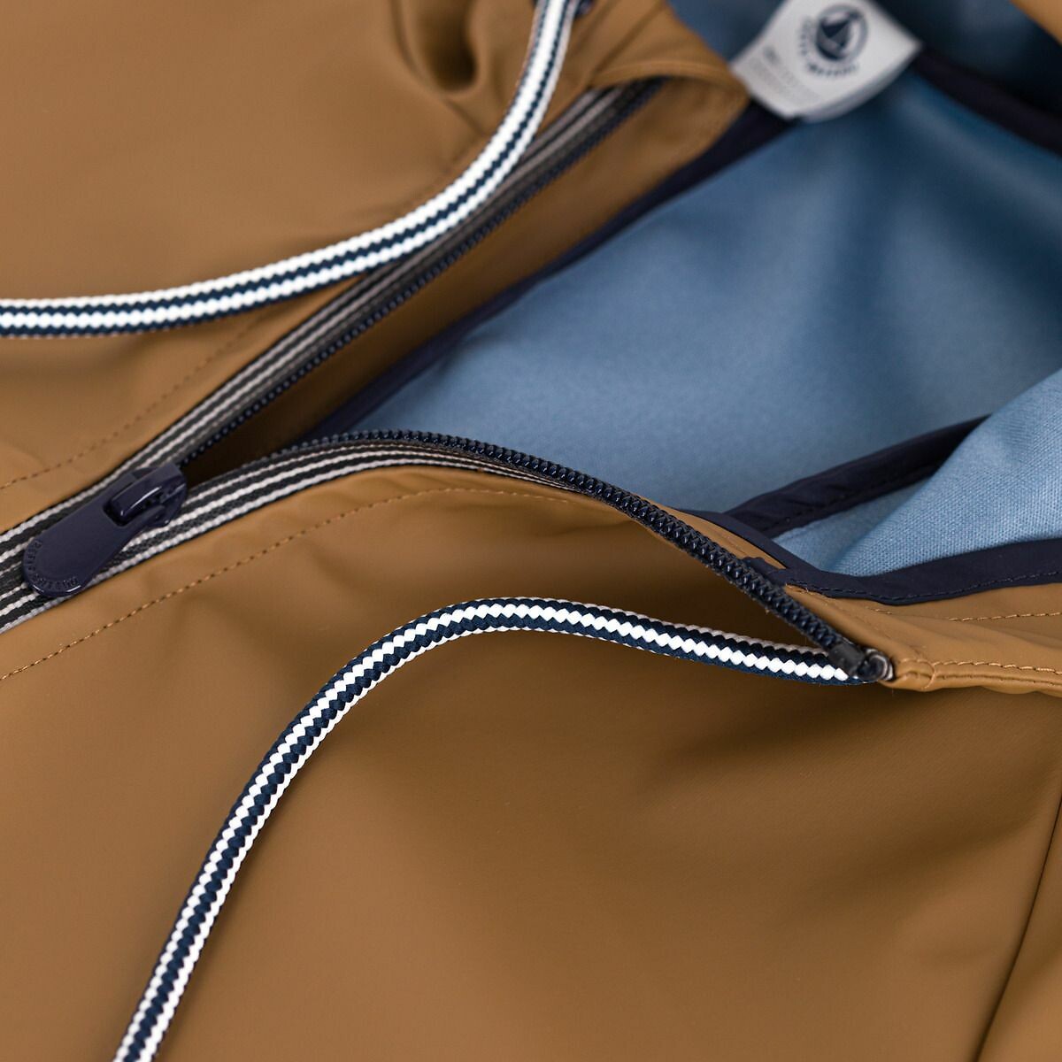 Two-Tone Waxed Jacket beige, PETIT BATEAU