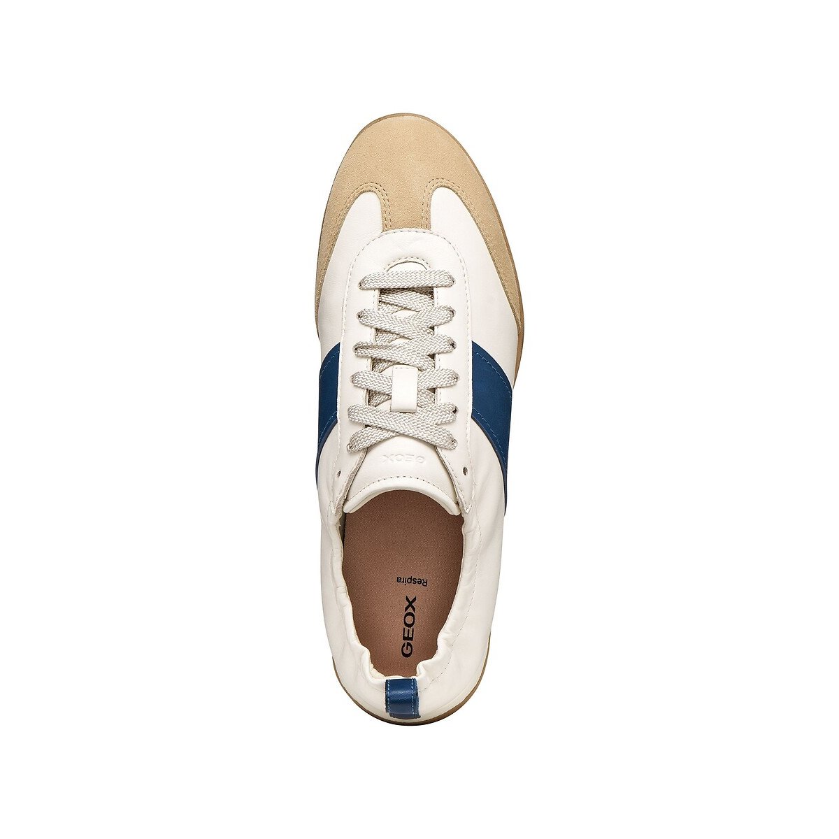 Maryemy Leather Trainers white/navy blue, GEOX