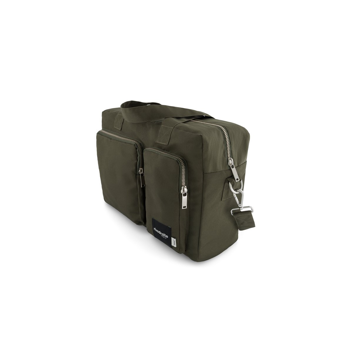 Sac 24heures polyester recyclé zippé KELLER kaki, RIVEDROITE