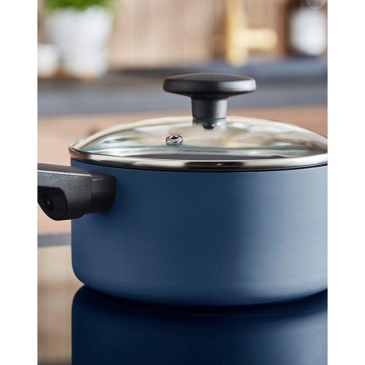 3-Piece Recycled Aluminium Saucepan Set blue, MORPHY RICHARDS
