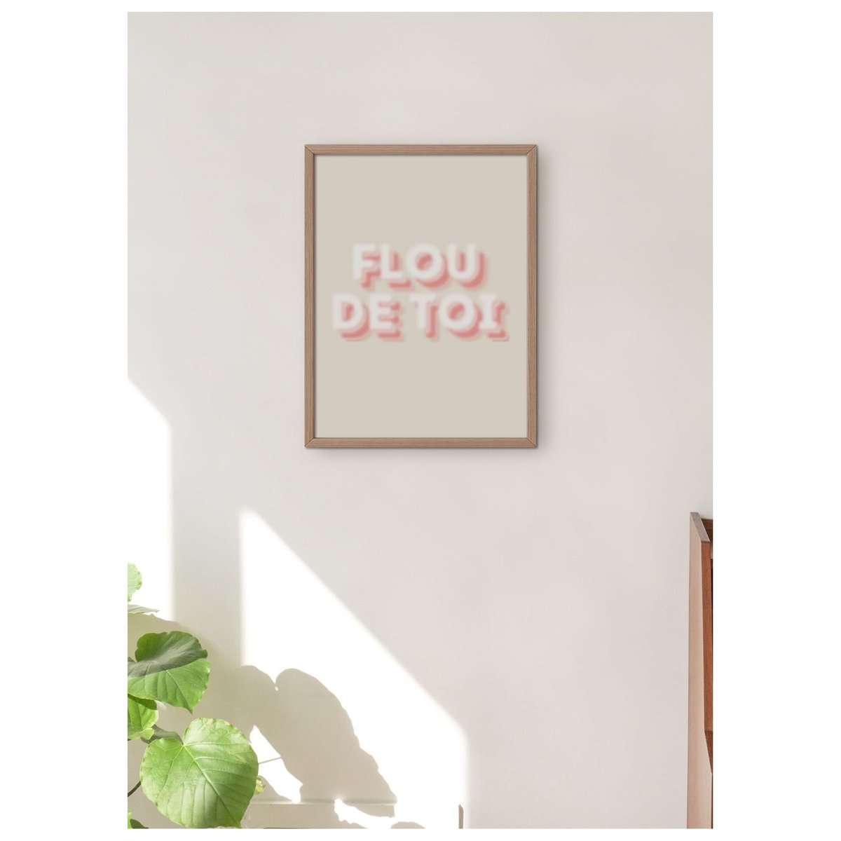 Affiche 'Flou de toi' blanc, L'AFFICHERIE