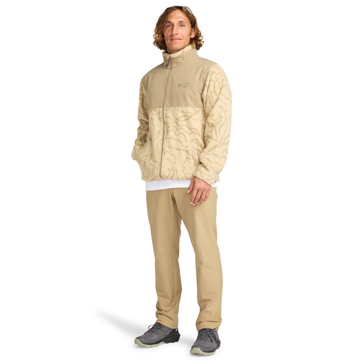 Pull à col ras du cou demi-zippé BOUNDARY RE-ISSUE blanc desert, BILLABONG