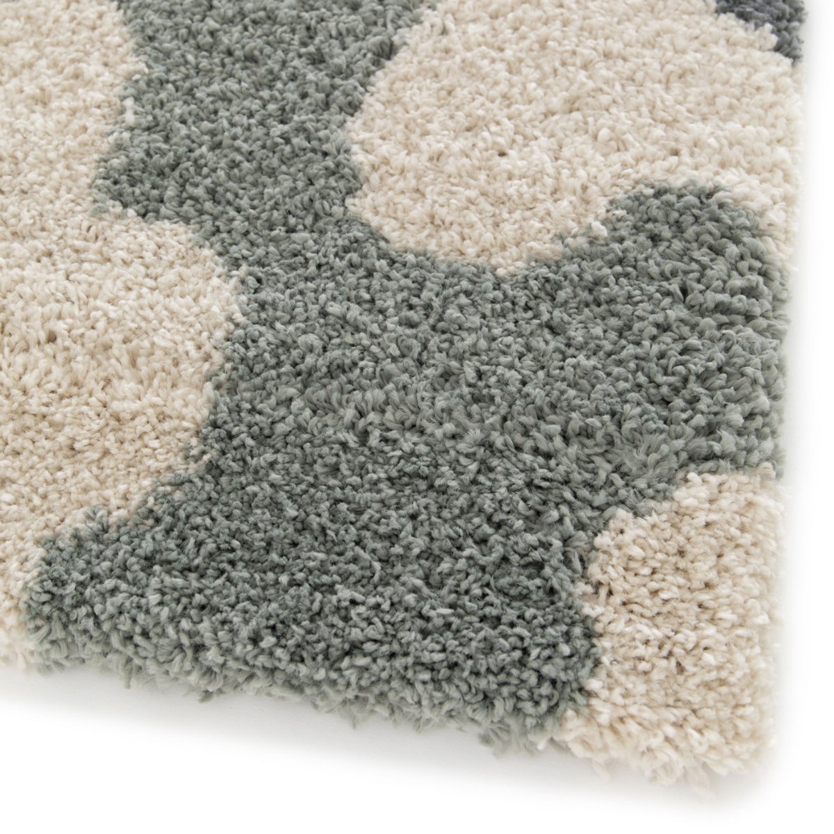 Tapis contemporain à motif floral- FLORA II vert de gris, DRAWER