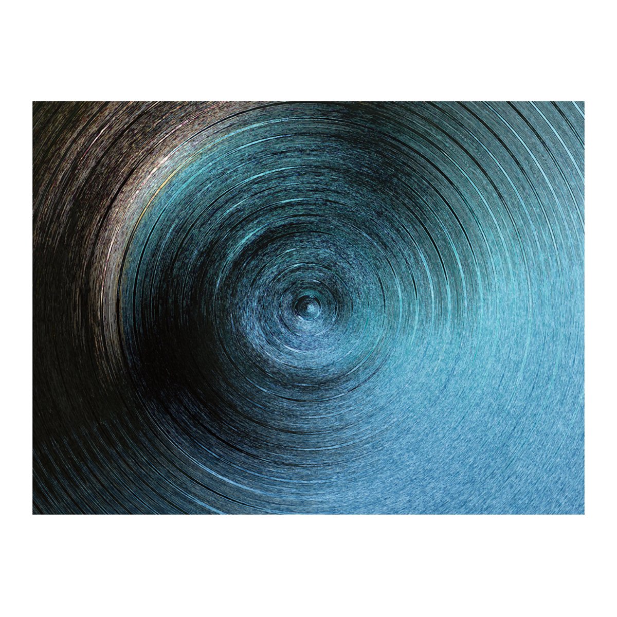 Papier peint intissé panoramique Abstractions Water swirl noir, EDEN