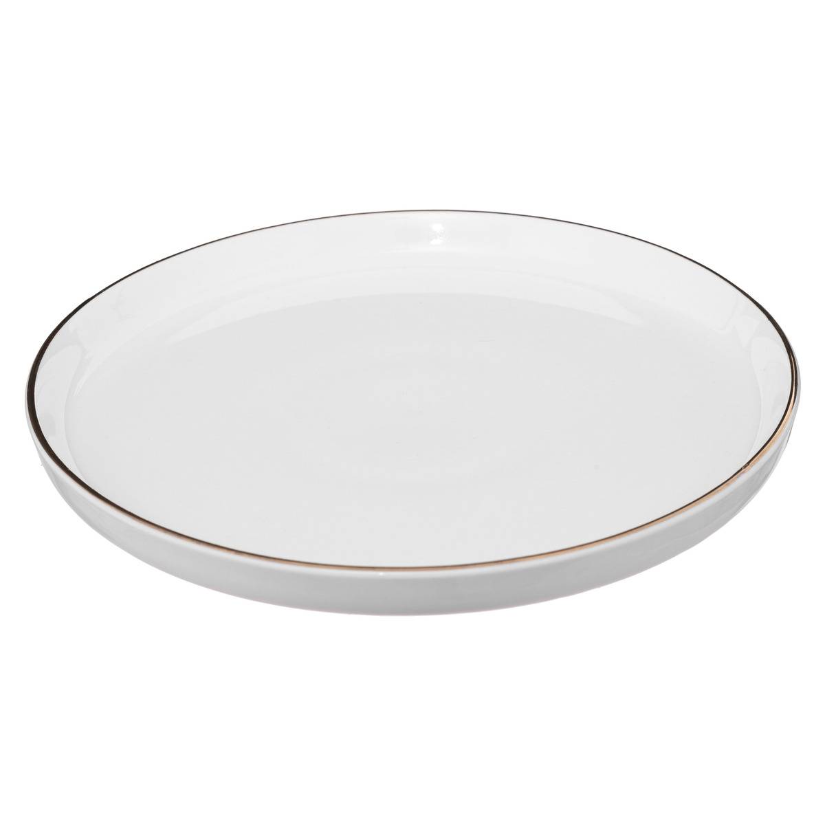 Lot de 6 assiettes à dessert en céramique SUBLIMA blanc, SECRET DE GOURMET