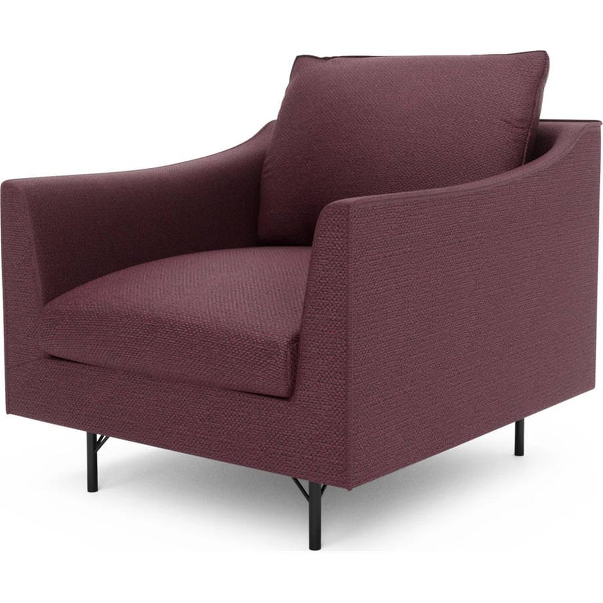 Fauteuil compact ALFAMA au confort enveloppant bordeaux, RECOLLECTION