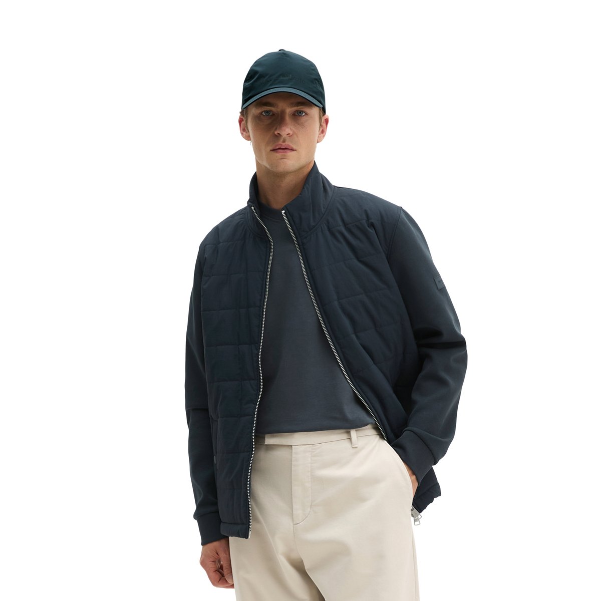 Veste de sport Hybrid Scuba, coupe classique avec compartiments de rangement à l'avant bleu, MARC O'POLO