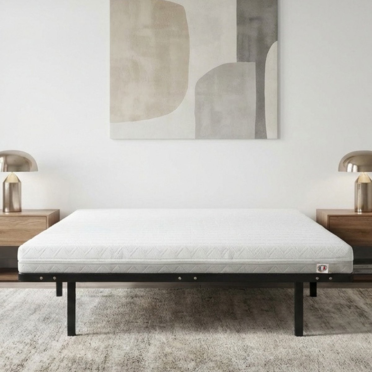 Matelas Mousse Venus 180x200 cm Accueil Zonage profilé blanc, OLYMPE LITERIE
