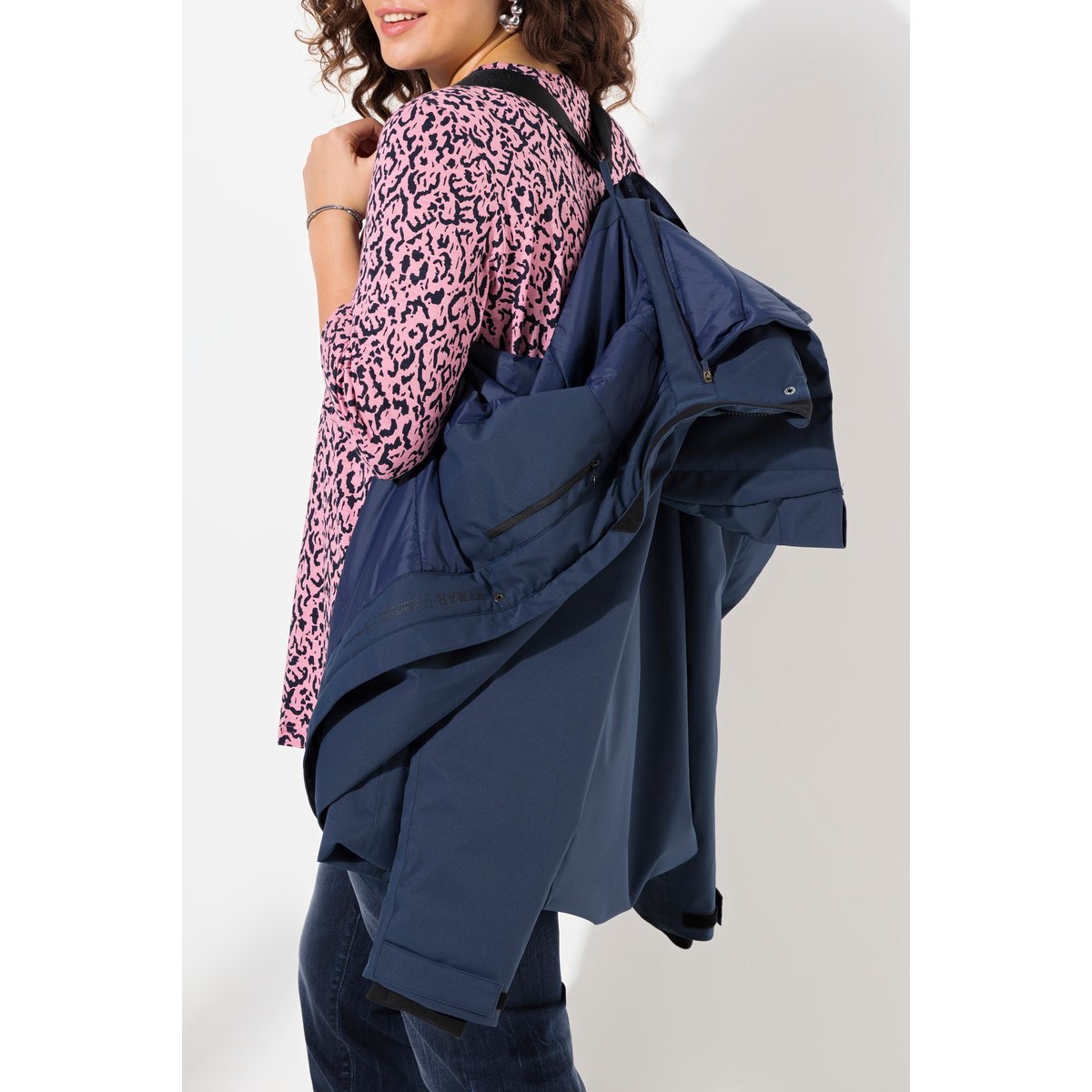 Veste technique HYPRAR imperméable, capuche pétrole foncé, ULLA POPKEN