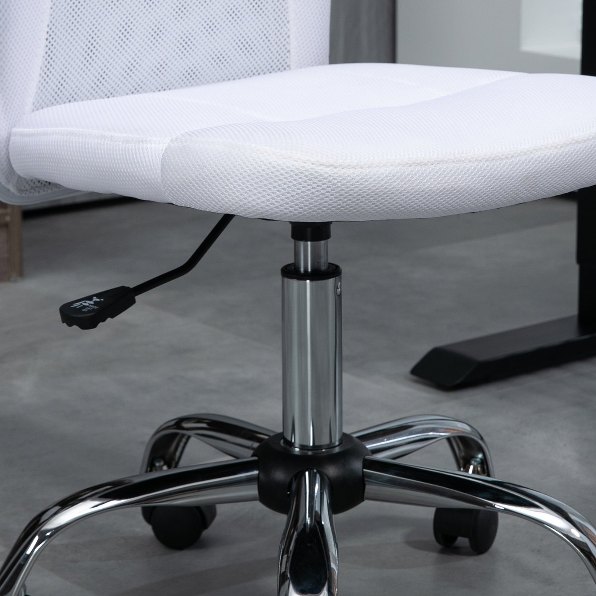 Chaise de bureau Polyester Blanc blanc, HOMCOM