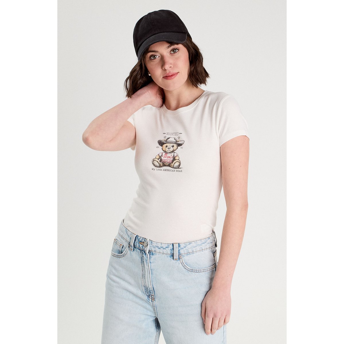 T-shirt manches courtes ecru, CACHE CACHE