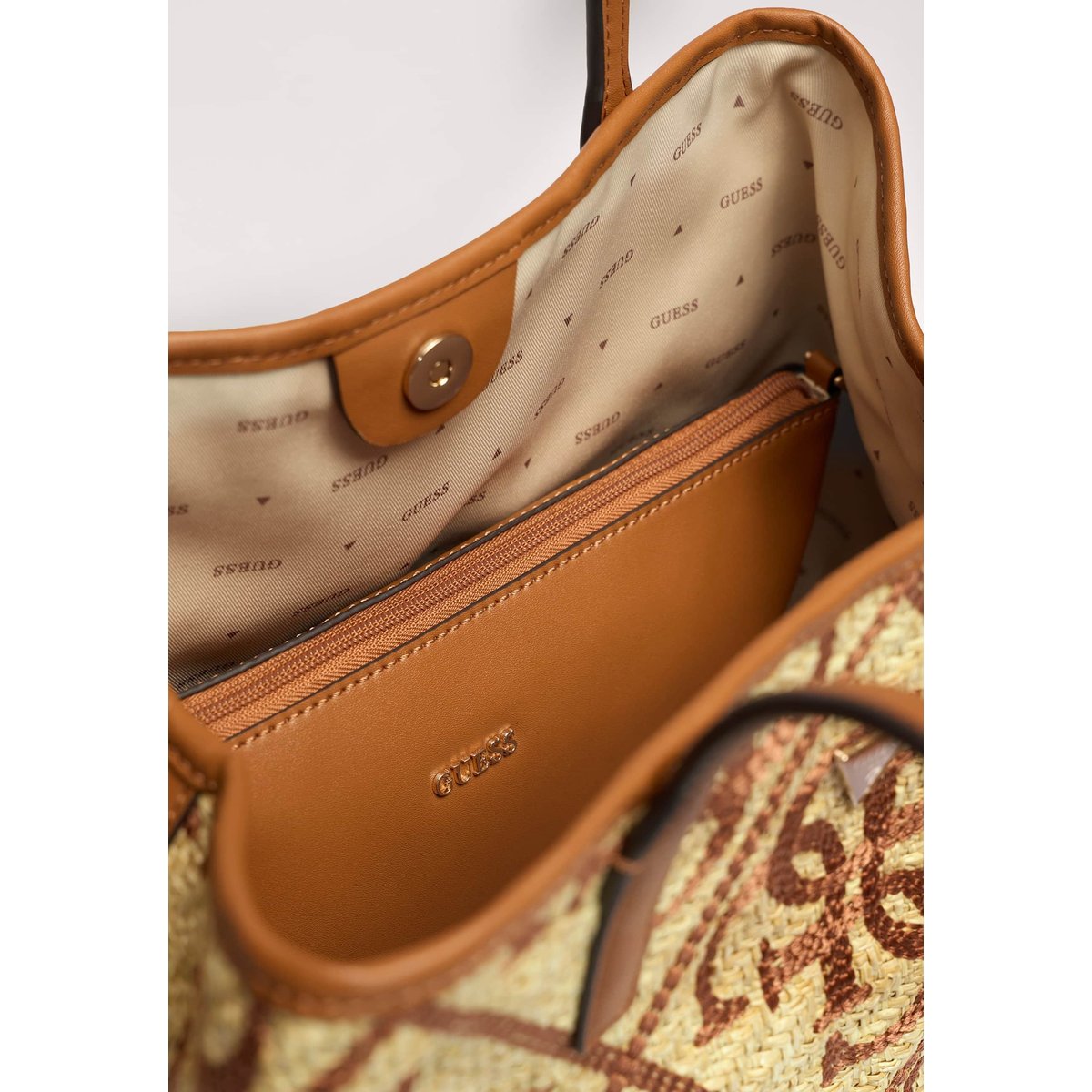 Sac Kirsten Tote marron, GUESS
