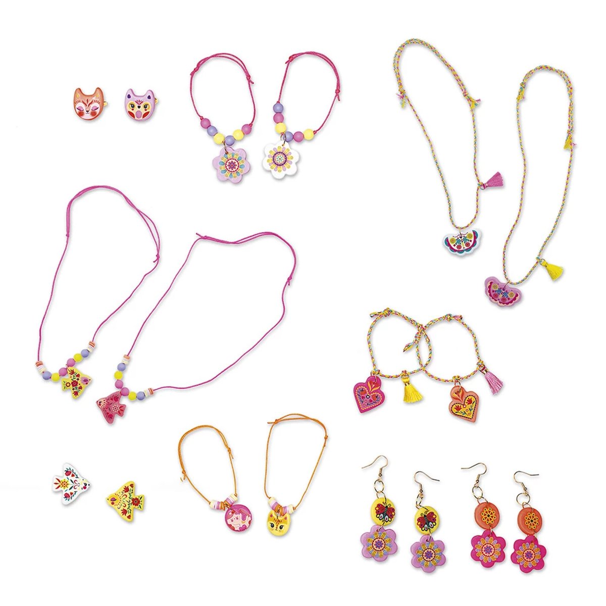 16 Bijoux Duo D'amitie rose, JANOD
