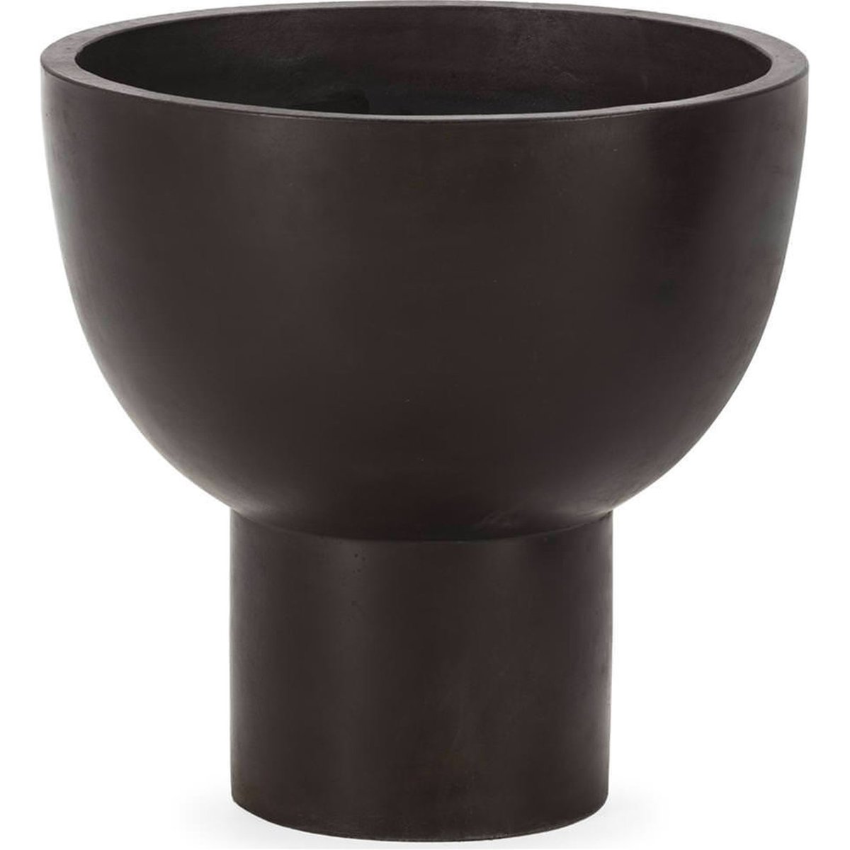 Cache-pot en ciment sur pied noir, RECOLLECTION