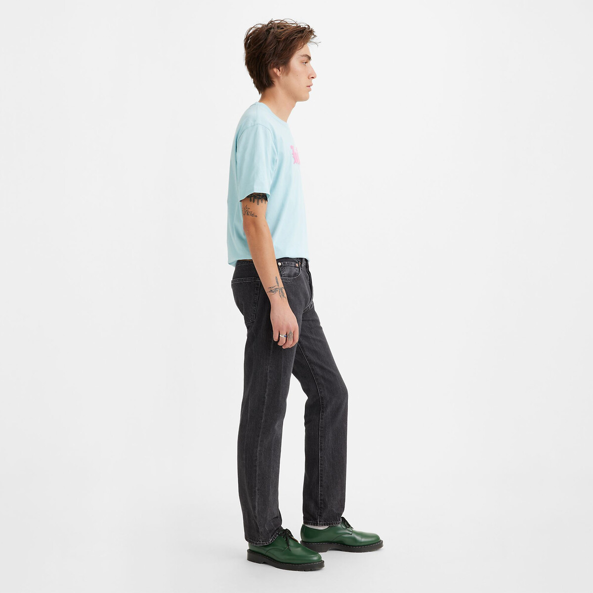 Jean droit 501® black worn in, LEVI'S