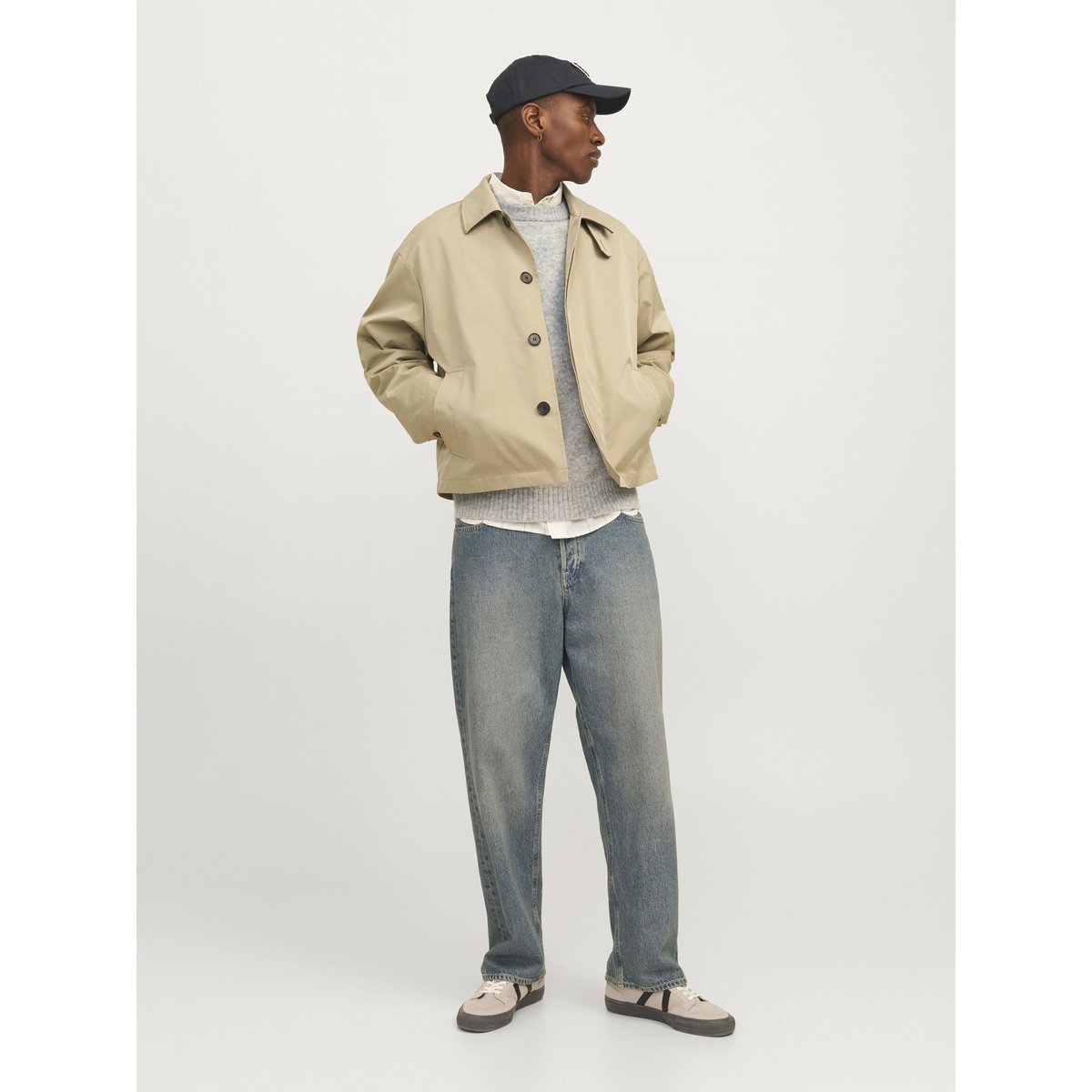 Pull En Maille grise - light grey melange, JACK & JONES