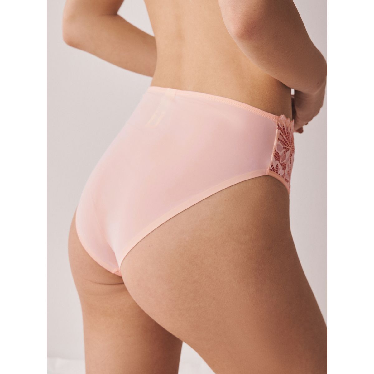 Culotte invisible avec dentelle, lot de 3 rose corail/vert/crème, NEXT