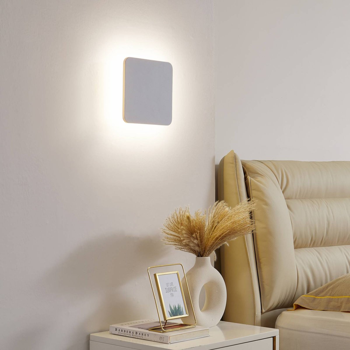 Applique en métal moderneLED, Elrik blanc, LUCANDE