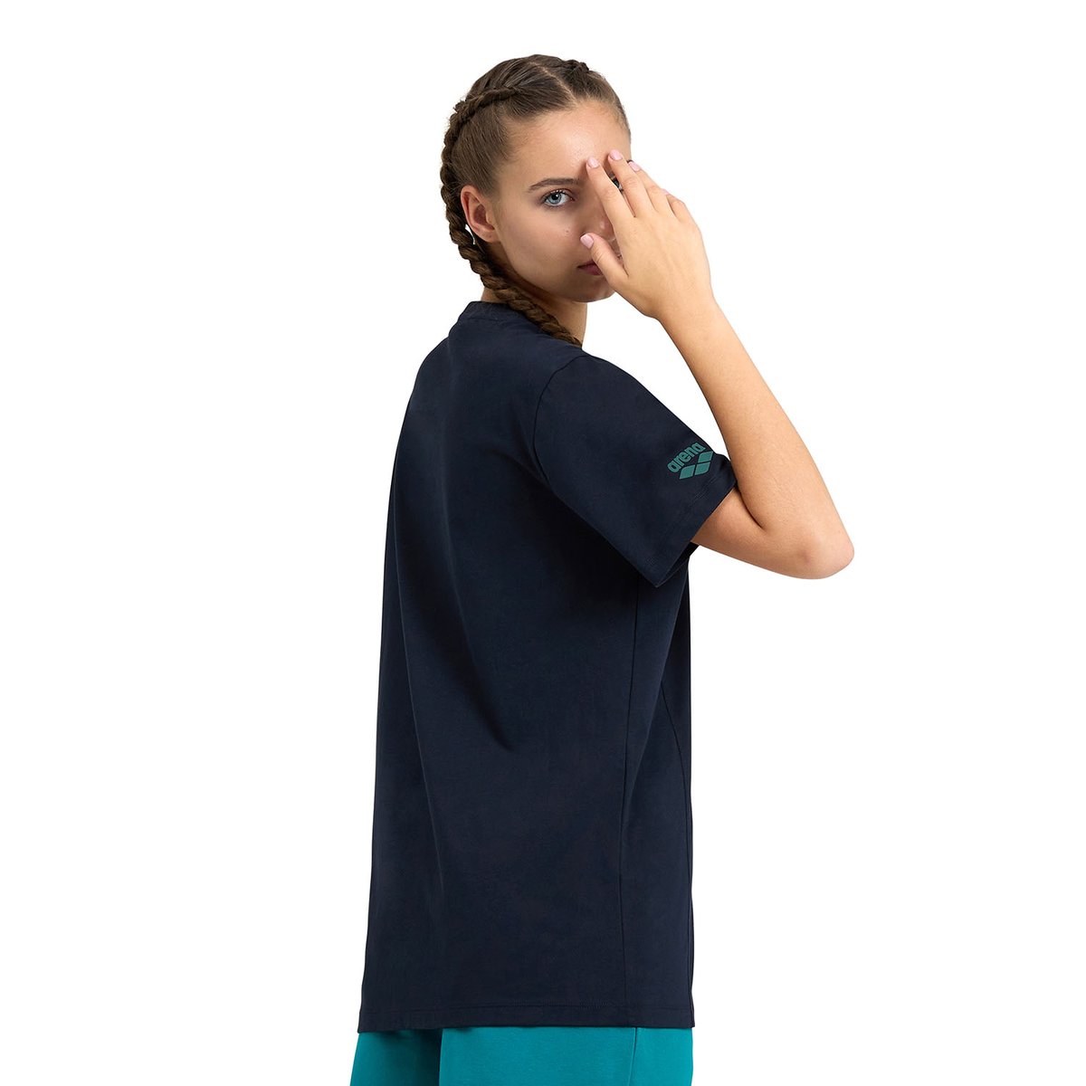 T-shirt unisexe en coton Logo navy-kikko pro navy, ARENA