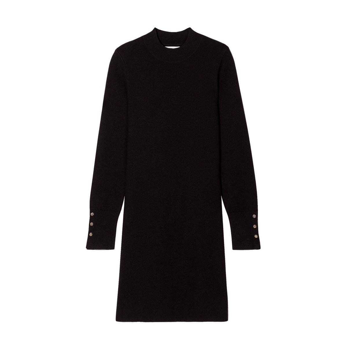 Robe pull évasée col montant noir, CACHE CACHE