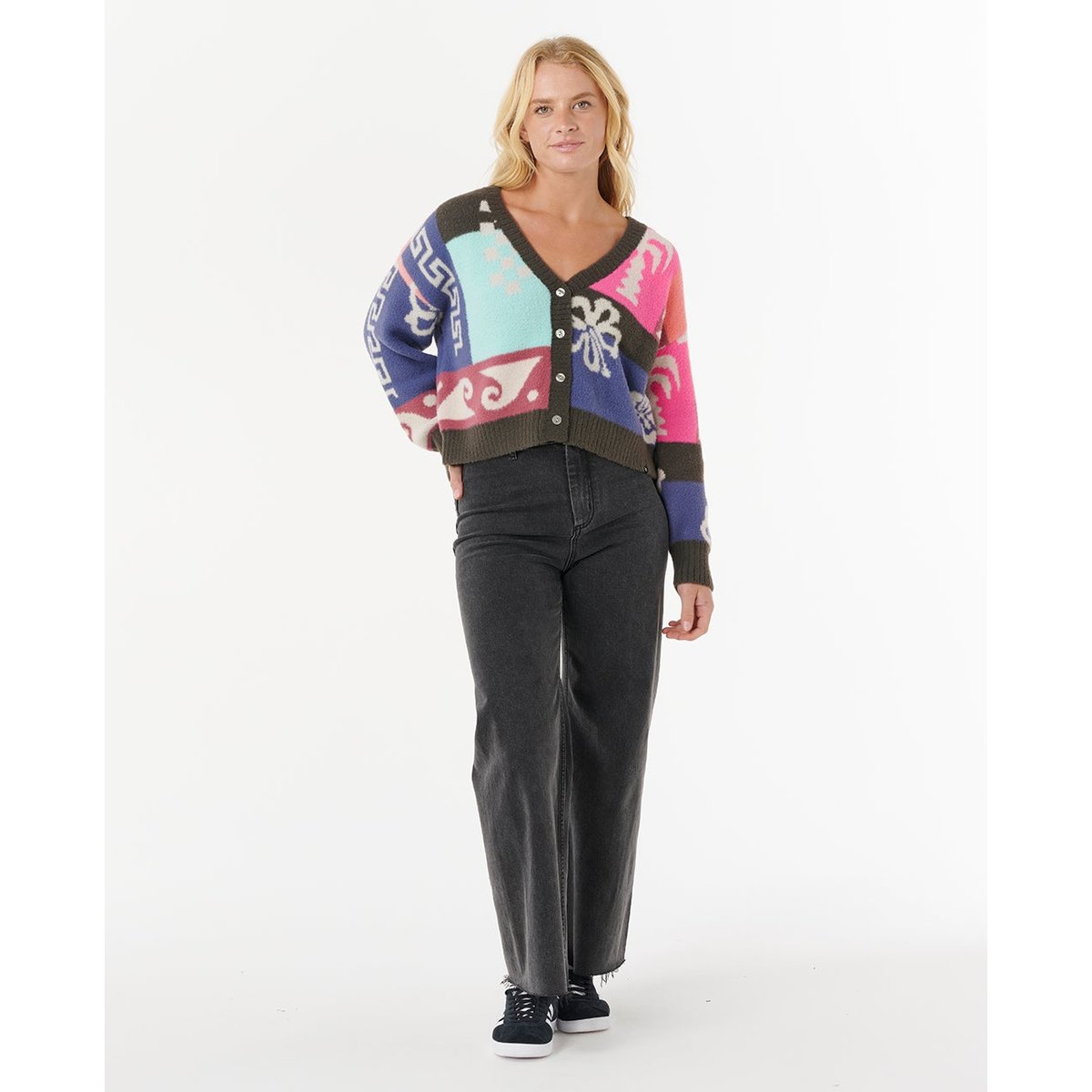 Cardigan en jacquard KEEPSAKES rose, RIP CURL