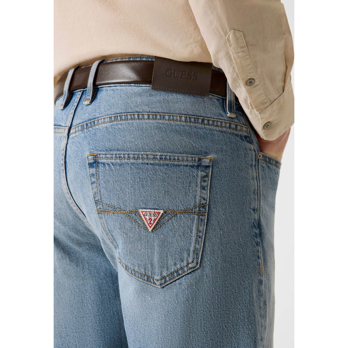 Jeans Mason Straight bleu clair, GUESS