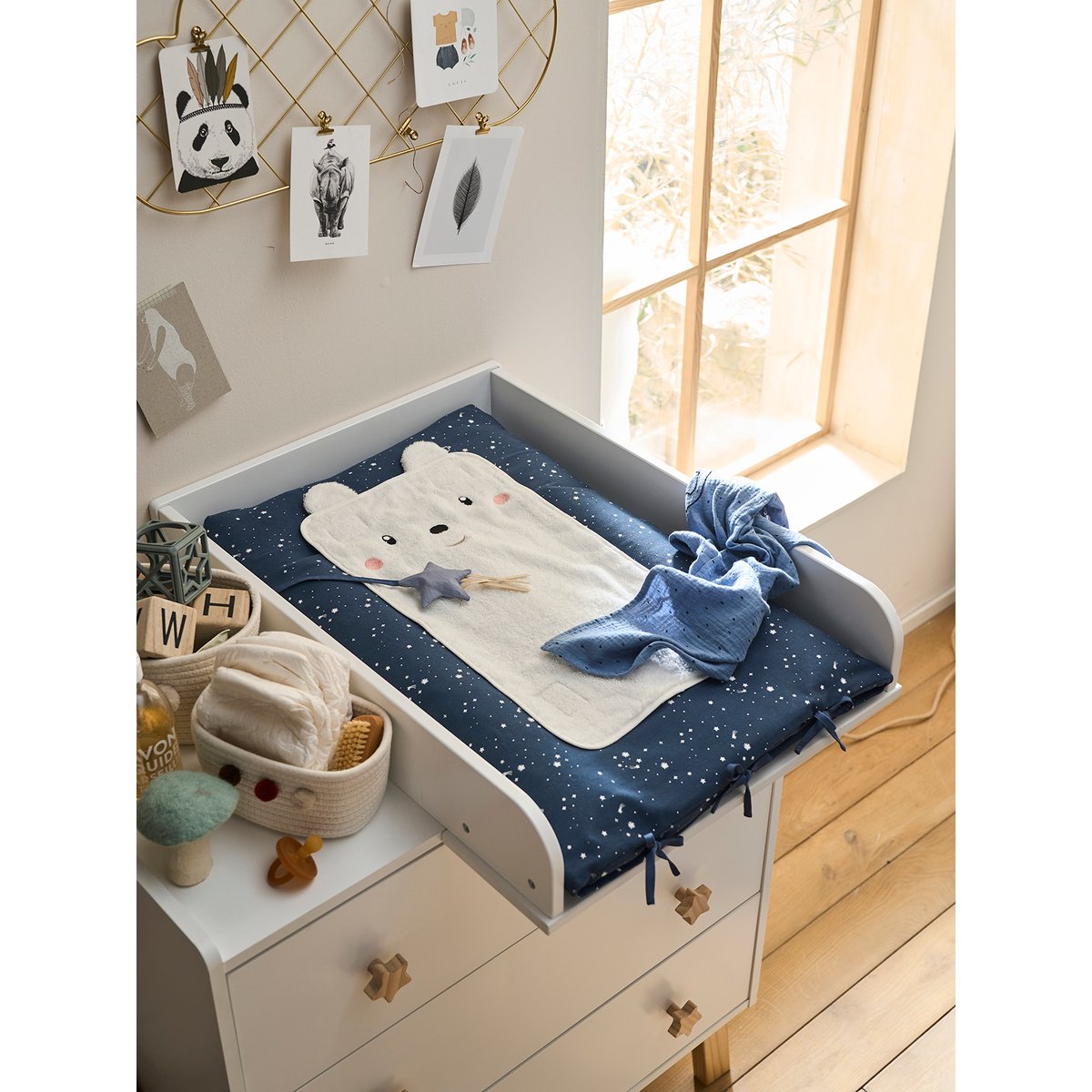 Commode 3 tiroirs LIGNE GRANDE OURSE blanc, VERTBAUDET