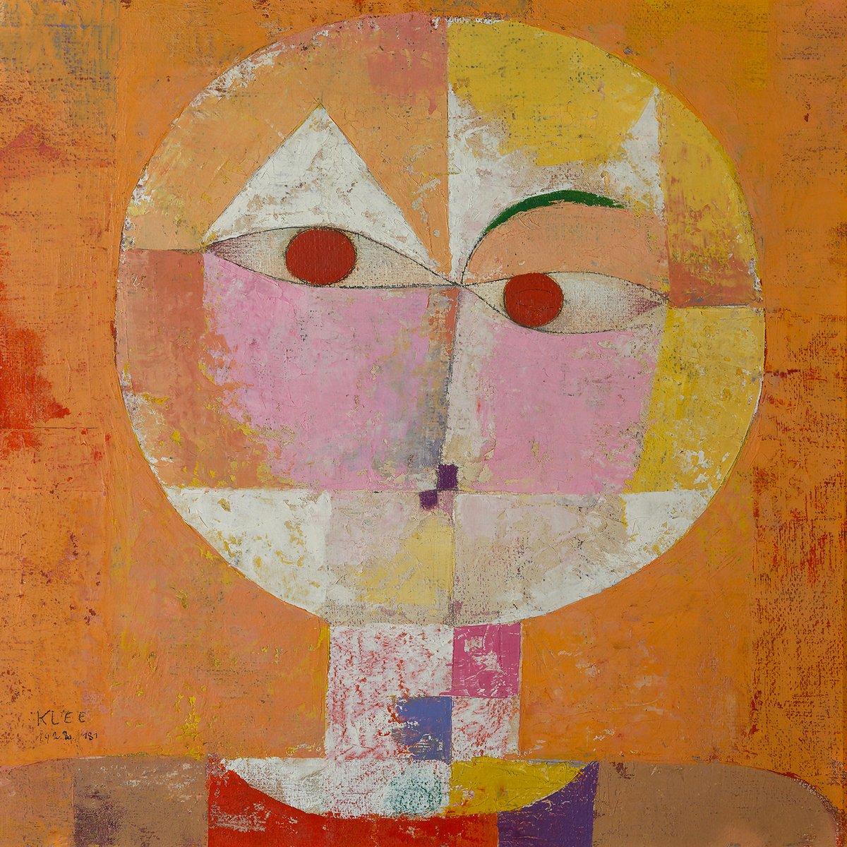 Tableau d'art classique Senecio de Paul Klee tableau alu dibond, HEXOA