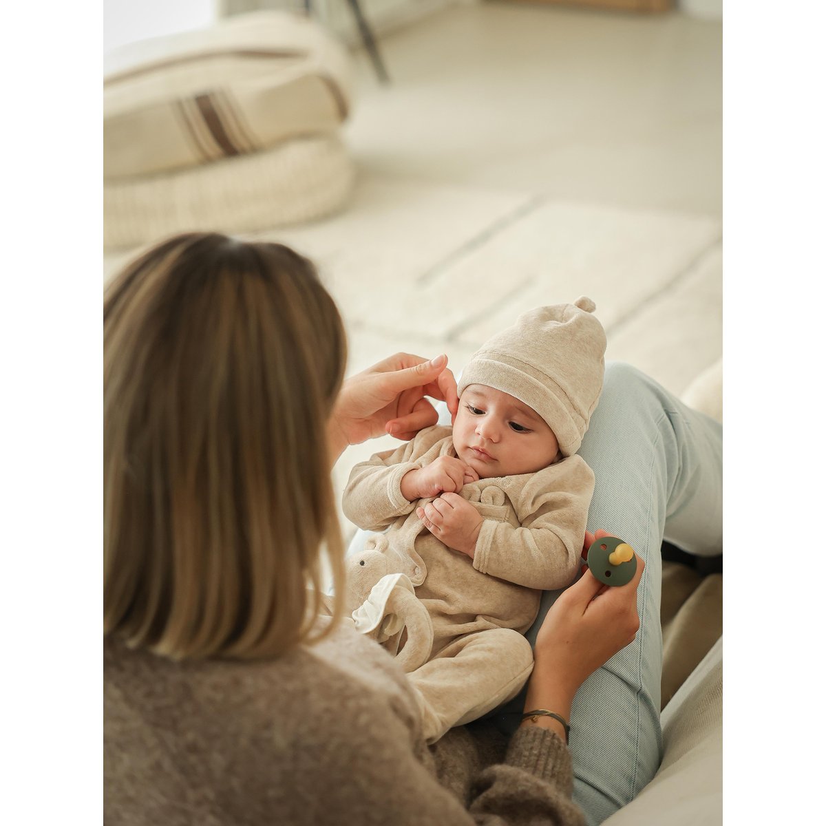 Coffret naissance mixte bébé beige chiné, ENVIE DE FRAISE
