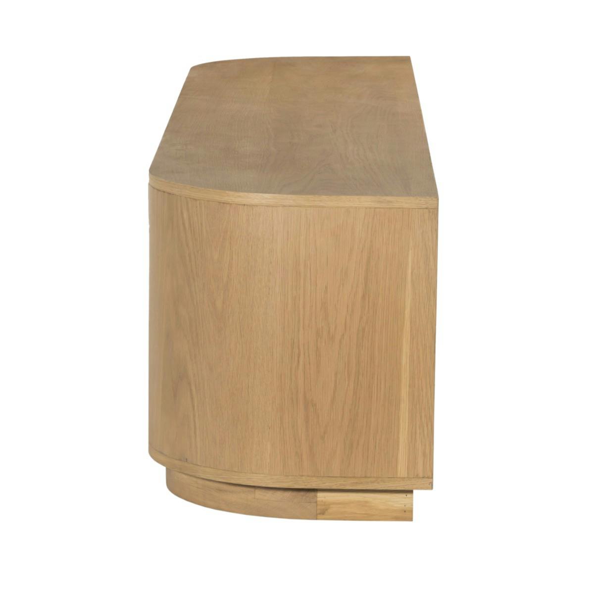 Meuble TV design en chêne, 3 portes LOREN bois clair, PIER IMPORT