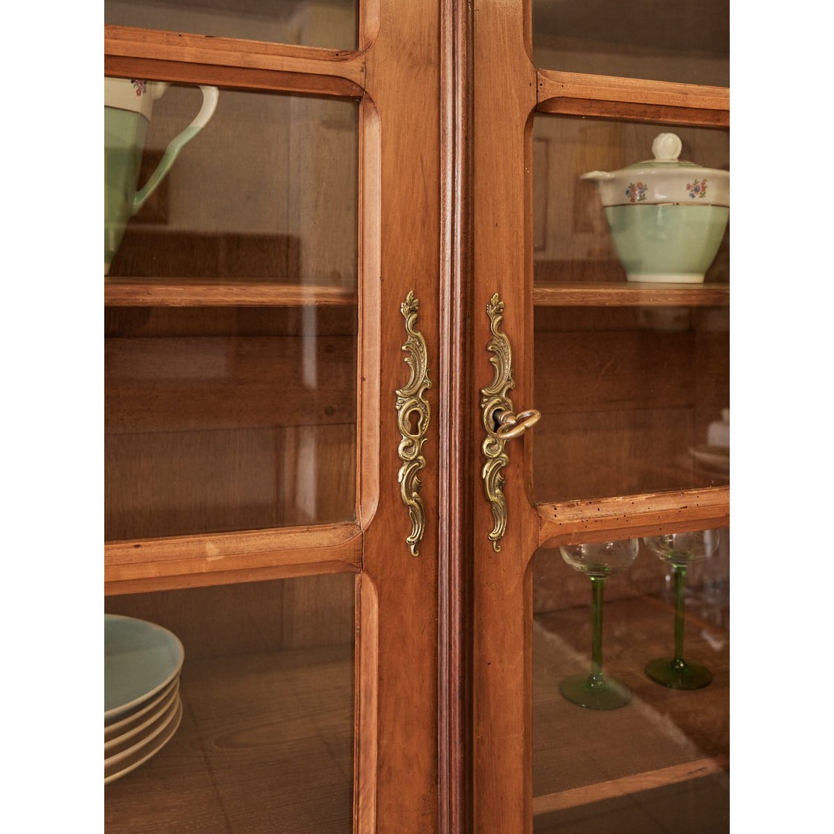 Vitrine Art déco en bois Victoria N°1288 - Bon état transparent, DEBONGOUT