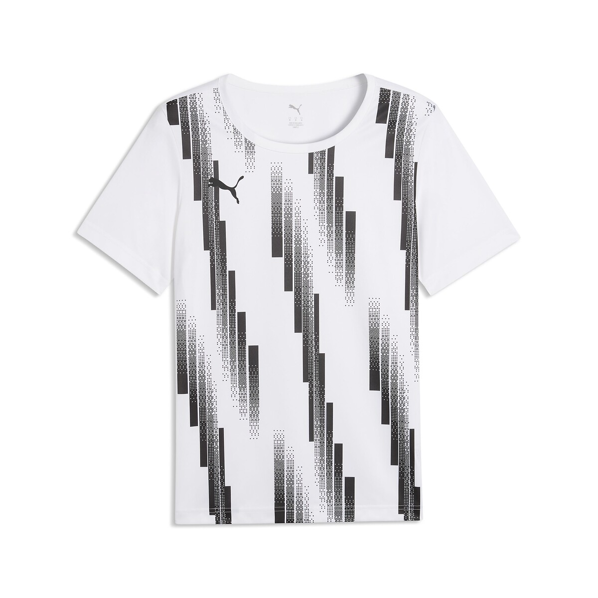 T-shirt, gola redonda, mangas curtas, estampado gráfico branco, PUMA