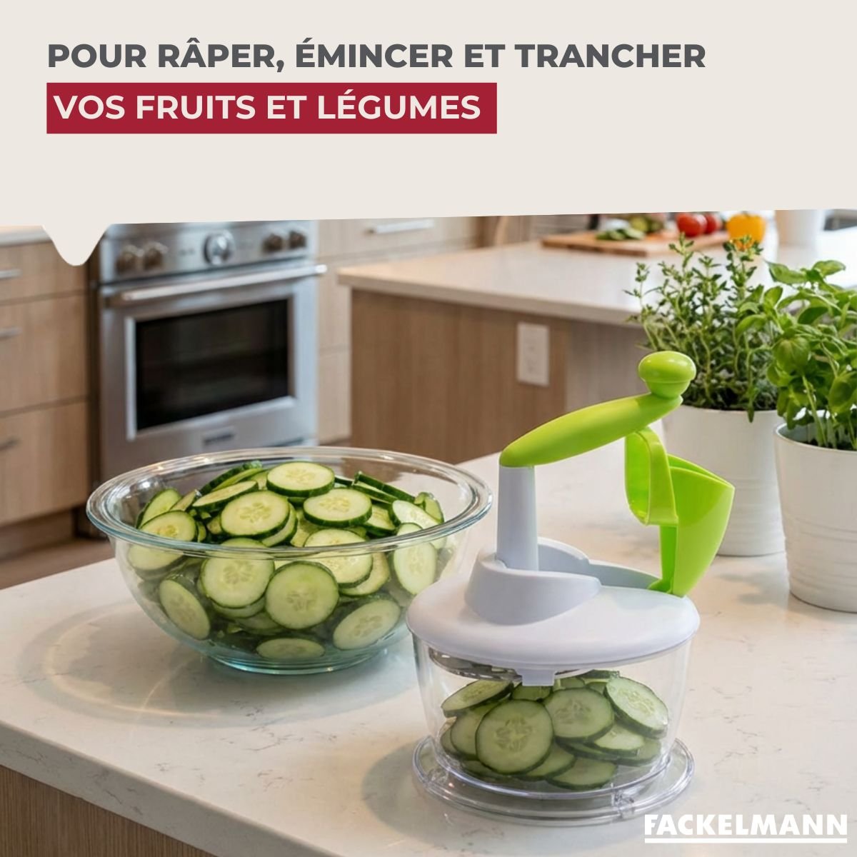 Râpe à légumes 5 grilles inox 19 cm vert,blanc, FACKELMANN