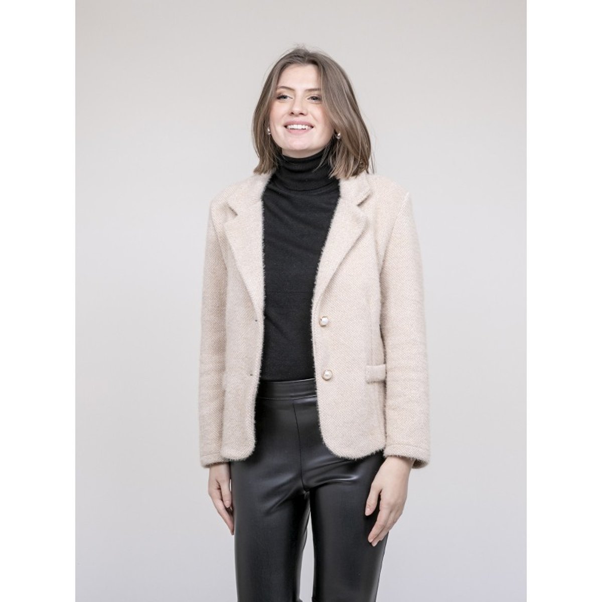 Blazer Texturé Urta noir, DONA LISA
