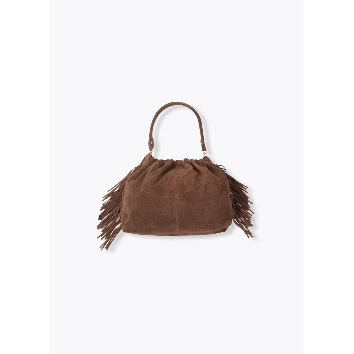 Sac à franges en cuir marron, PROMOD