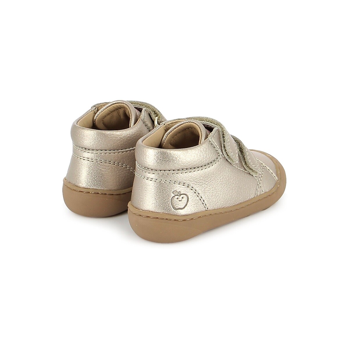 Baskets montantes Barefoot à scratchs, en cuir, PLUM EASY doré, SHOO POM