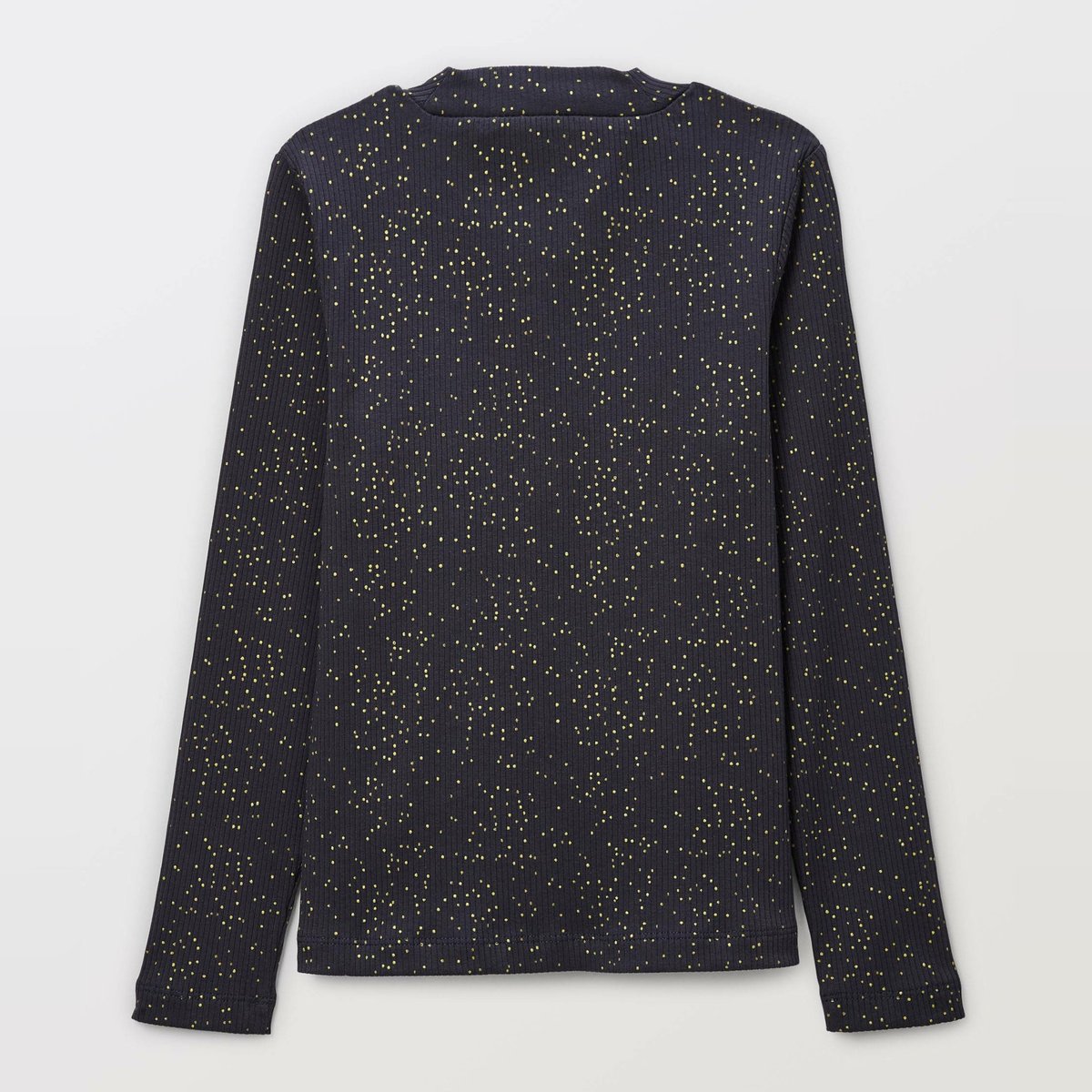 Sous-pull à col montant avec fibres métallisées en coton BIO GOTS marine, MONOPRIX